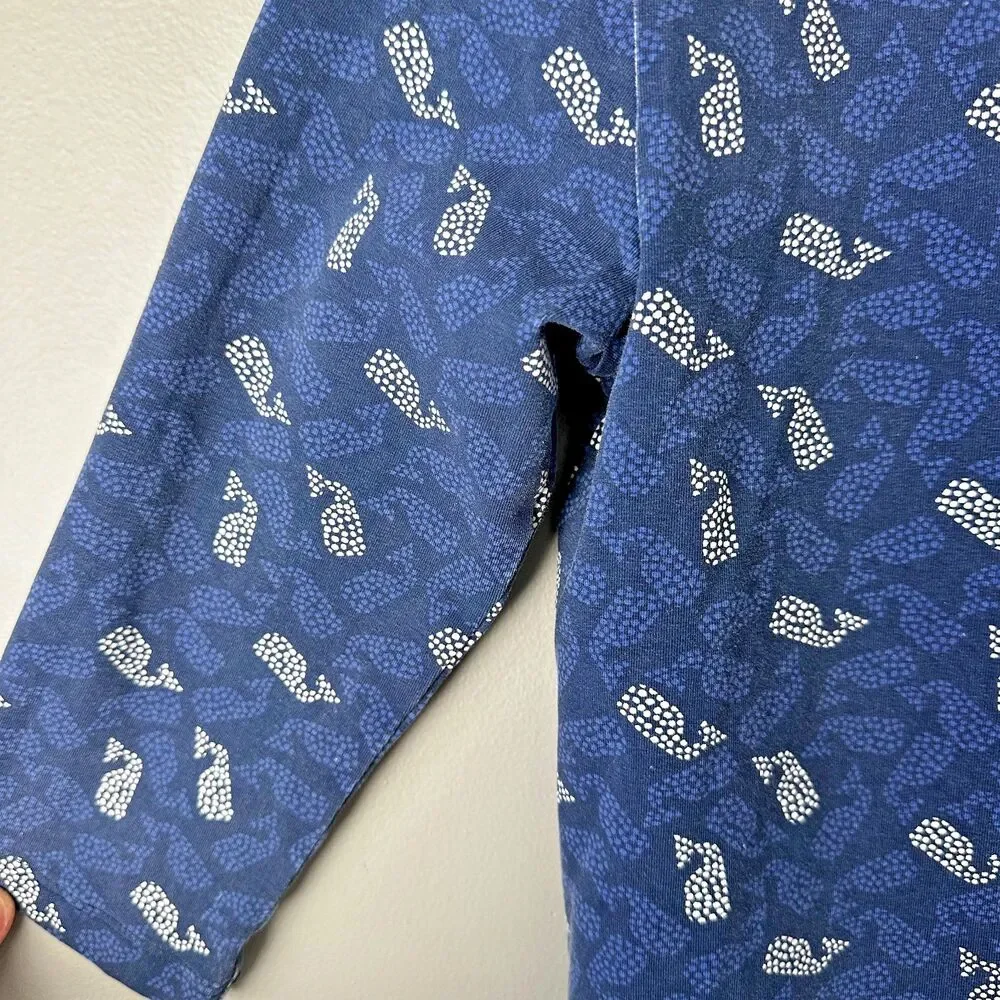 Vineyard Vines 3/4 Sleeve Whale Dress Girls Large 14